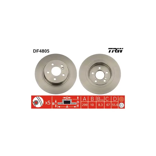 Disc frana TRW DF4805