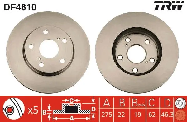 Disc frana TRW DF4810