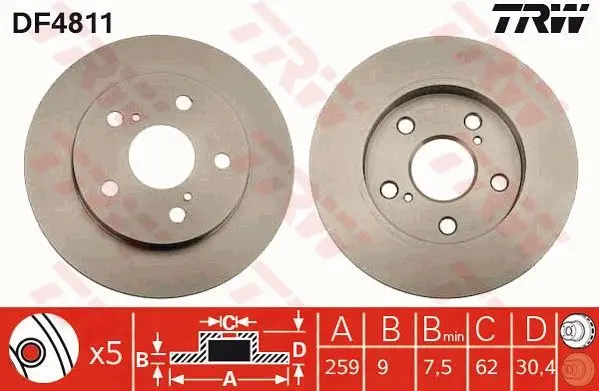 Disc frana TRW DF4811