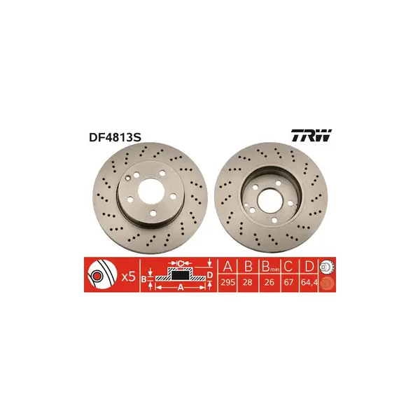 Disc frana TRW DF4813S