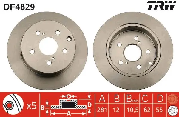 Disc frana TRW DF4829