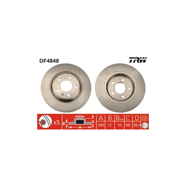 Disc frana TRW DF4848