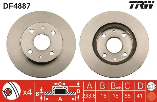 Disc frana TRW DF4887