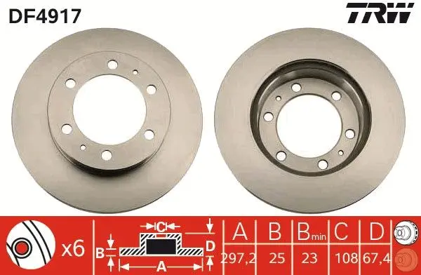 Disc frana TRW DF4917