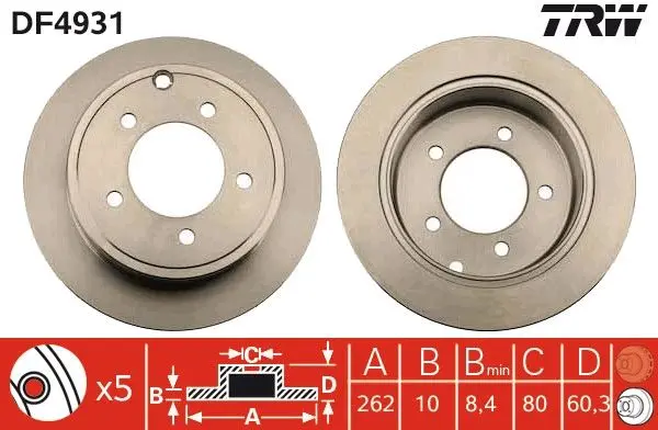 Disc frana TRW DF4931
