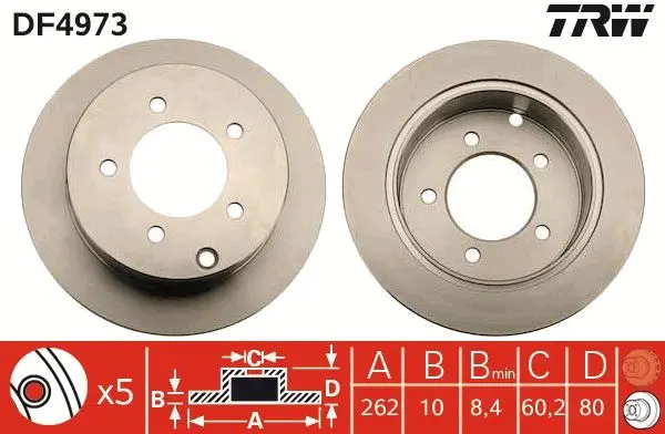 Disc frana TRW DF4973