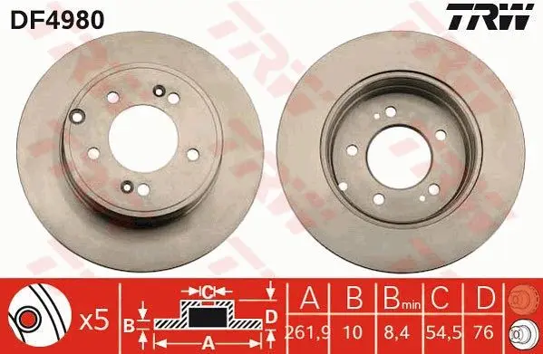 Disc frana TRW DF4980