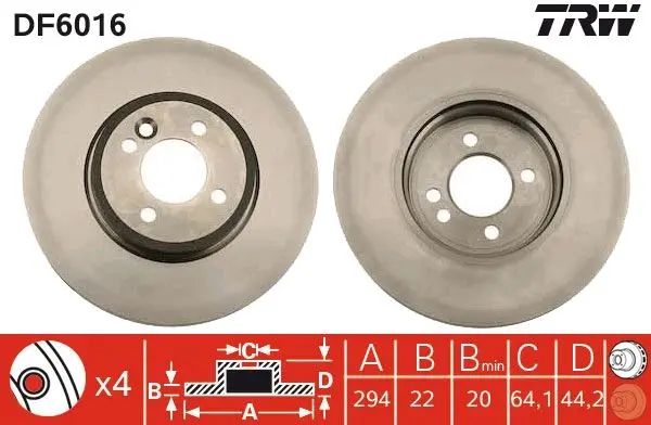 Disc frana TRW DF6016