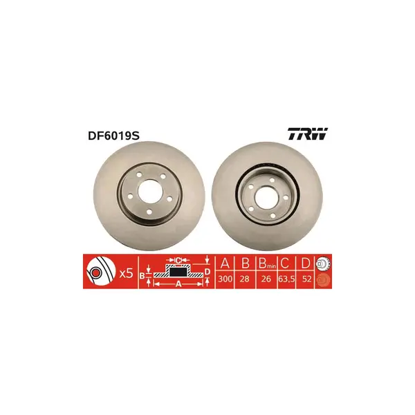 Disc frana TRW DF6019S