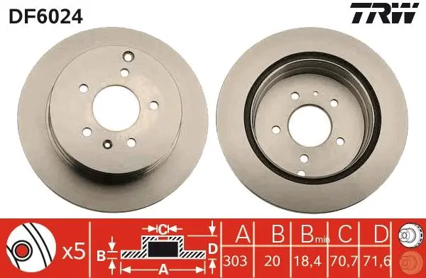 Disc frana TRW DF6024