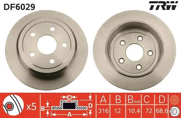 Disc frana TRW DF6029