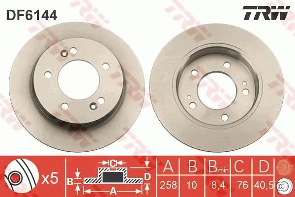 Disc frana TRW DF6144