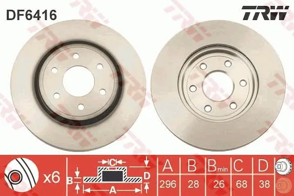 Disc frana TRW DF6416