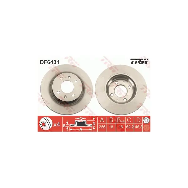 Disc frana TRW DF6431