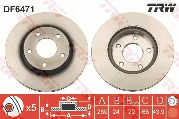Disc frana TRW DF6471