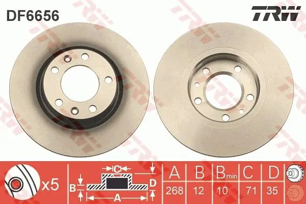 Disc frana TRW DF6656