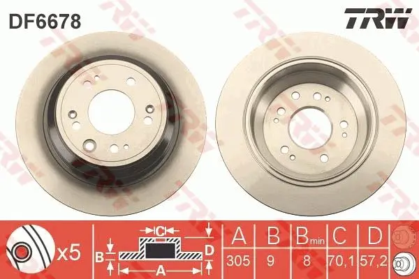 Disc frana TRW DF6678