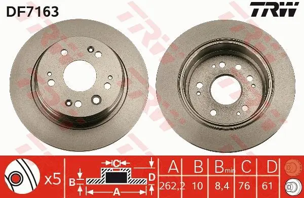 Disc frana TRW DF7163
