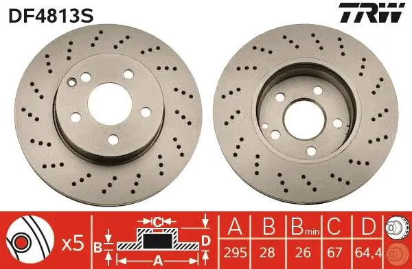Disc frana TRW SINGLE DF4813S