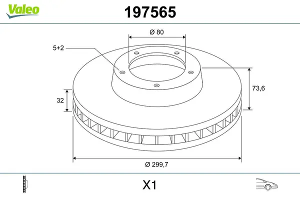 Disc frana VALEO 197565