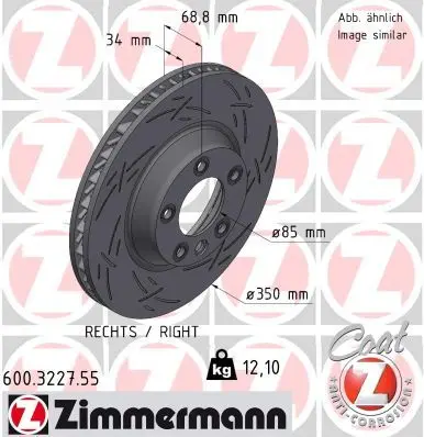 Disc frana ZIMMERMANN BLACK Z 600.3227.55