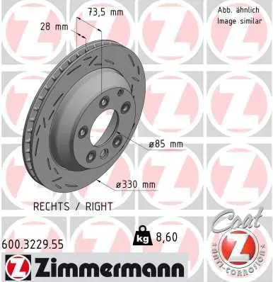Disc frana ZIMMERMANN BLACK Z 600.3229.55