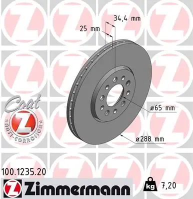 Disc frana ZIMMERMANN COAT Z 100.1235.20
