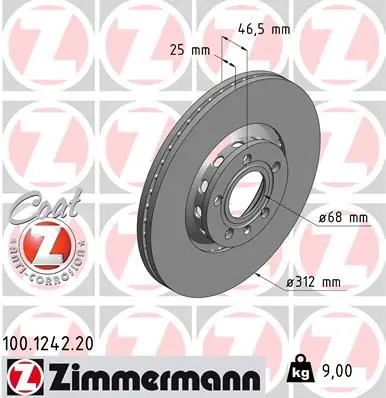 Disc frana ZIMMERMANN COAT Z 100.1242.20