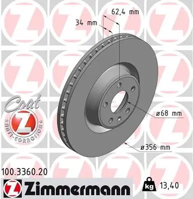 Disc frana ZIMMERMANN COAT Z 100.3360.20