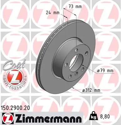 Disc frana ZIMMERMANN COAT Z 150.2900.20