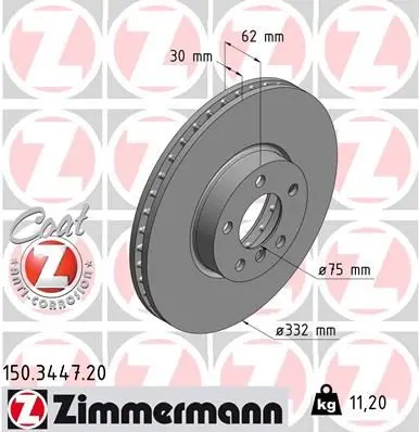 Disc frana ZIMMERMANN COAT Z 150.3447.20