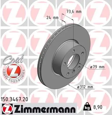 Disc frana ZIMMERMANN COAT Z 150.3467.20