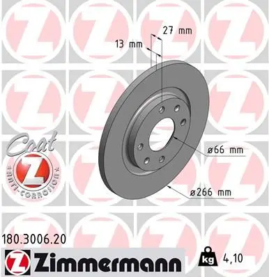 Disc frana ZIMMERMANN COAT Z 180.3006.20