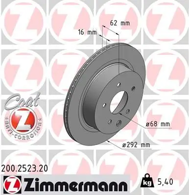 Disc frana ZIMMERMANN COAT Z 200.2523.20