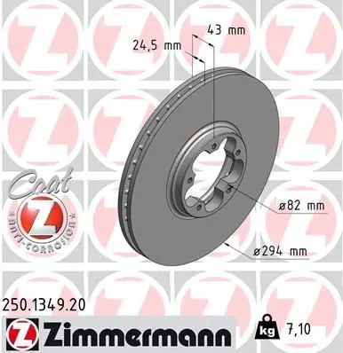 Disc frana ZIMMERMANN COAT Z 250.1349.20