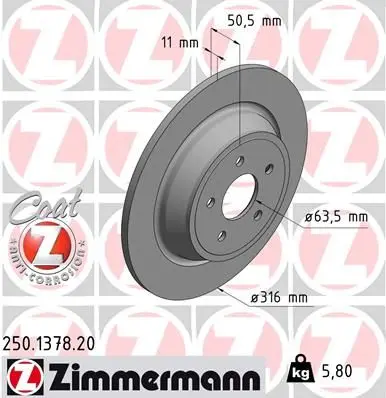 Disc frana ZIMMERMANN COAT Z 250.1378.20