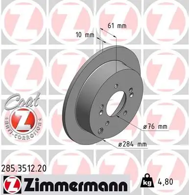 Disc frana ZIMMERMANN COAT Z 285.3512.20