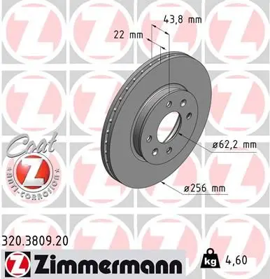Disc frana ZIMMERMANN COAT Z 320.3809.20