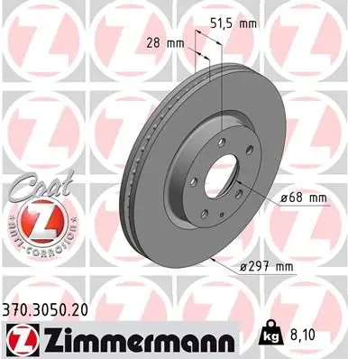 Disc frana ZIMMERMANN COAT Z 370.3050.20