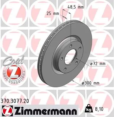 Disc frana ZIMMERMANN COAT Z 370.3077.20