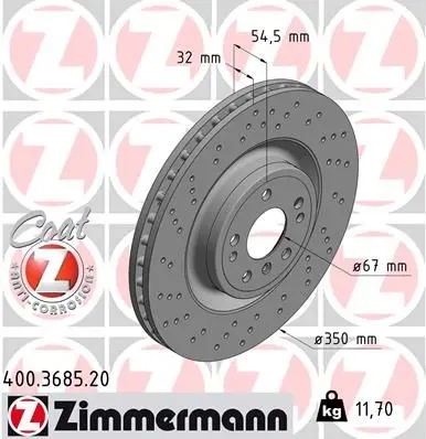 Disc frana ZIMMERMANN COAT Z 400.3685.20