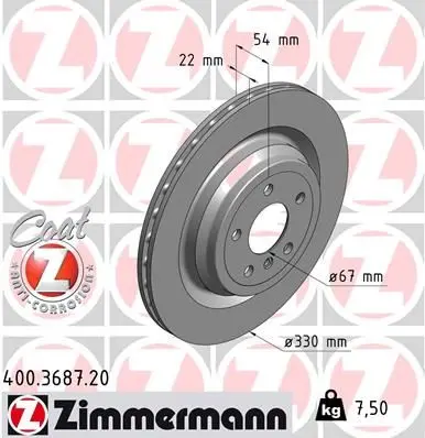 Disc frana ZIMMERMANN COAT Z 400.3687.20