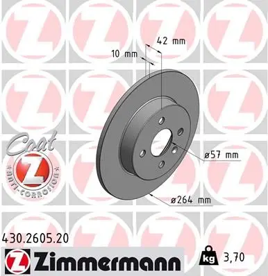 Disc frana ZIMMERMANN COAT Z 430.2605.20