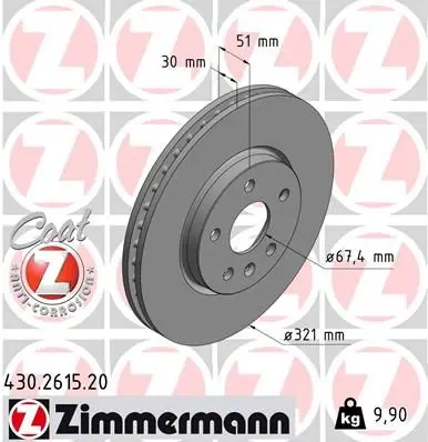 Disc frana ZIMMERMANN COAT Z 430.2615.20