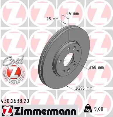 Disc frana ZIMMERMANN COAT Z 430.2638.20