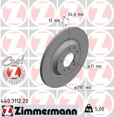 Disc frana ZIMMERMANN COAT Z 440.3112.20