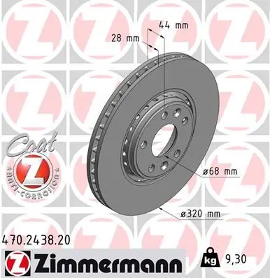 Disc frana ZIMMERMANN COAT Z 470.2438.20