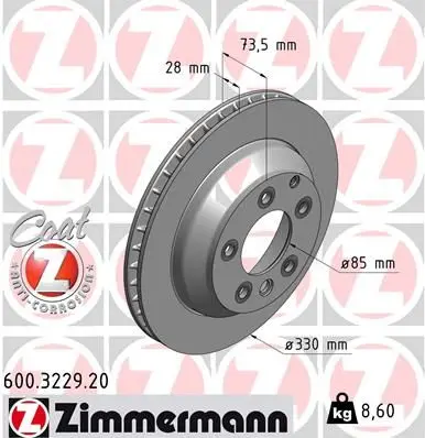 Disc frana ZIMMERMANN COAT Z 600.3229.20