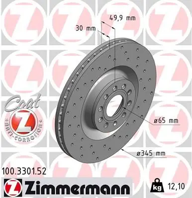 Disc frana ZIMMERMANN SPORT Z 100.3301.52