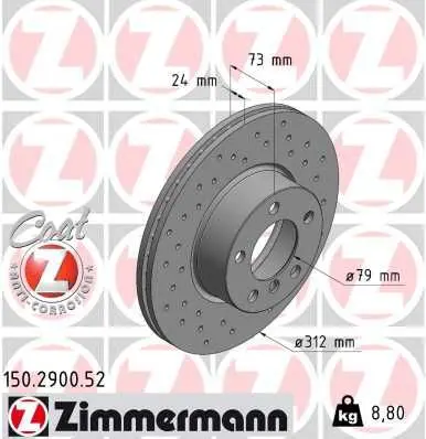 Disc frana ZIMMERMANN SPORT Z 150.2900.52